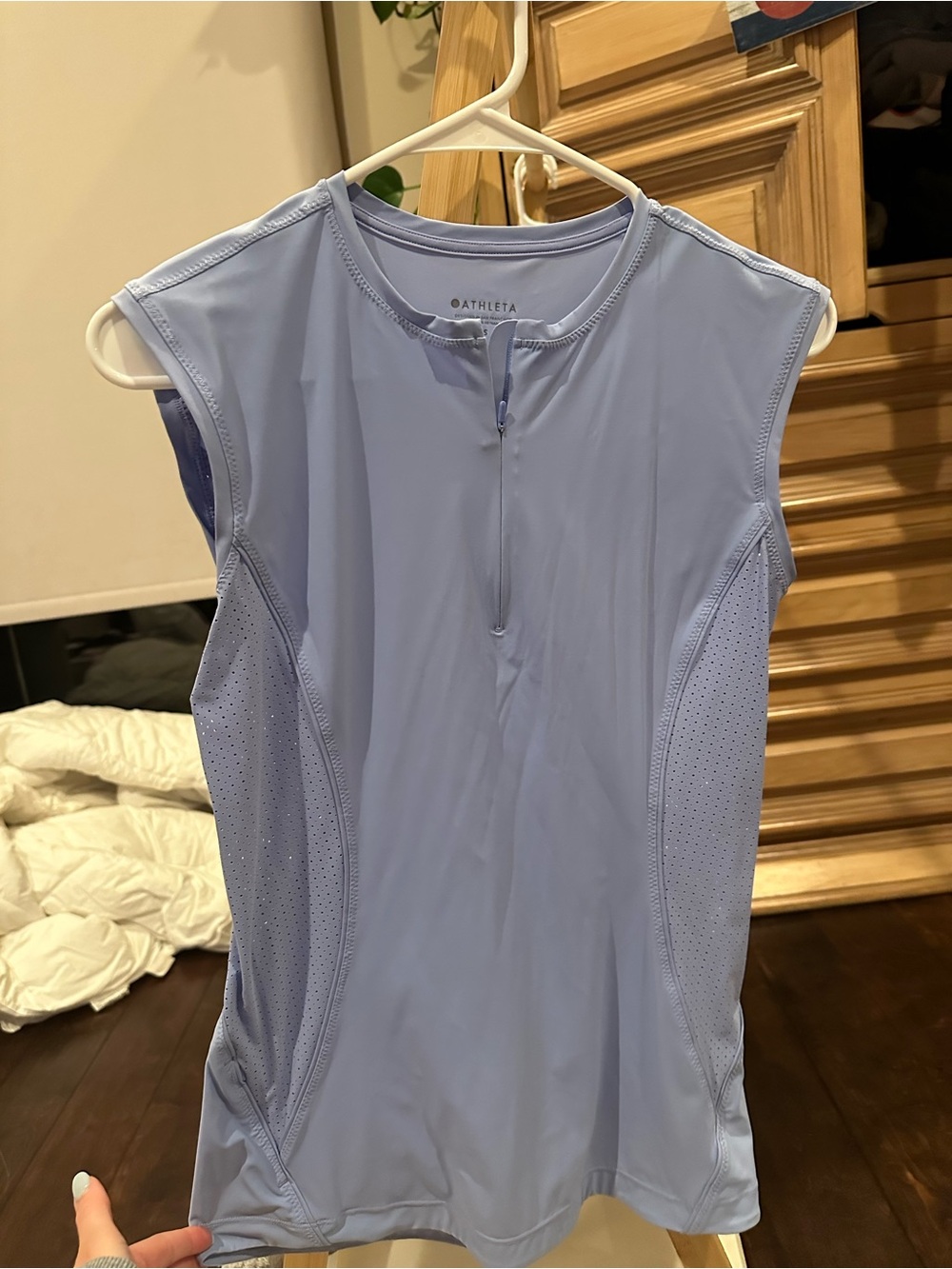 Athleta Light Periwinkle Sleeveless Performance Tank